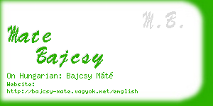 mate bajcsy business card
