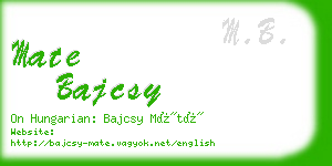 mate bajcsy business card